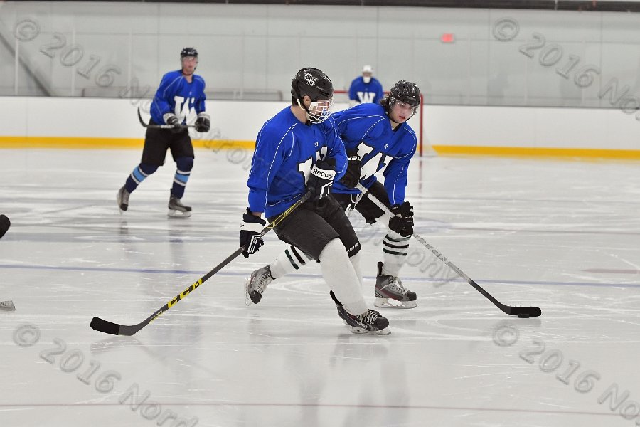 Wheaton College Men\'s Ice Hockey vs Middlesex Community College. - Photo By: KEITH NORDSTROM
